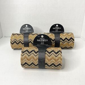 Marker's Halloween Decor Lot of 3 Jute Burlap Ribbon Rolls Craft 5.5in x 15ft